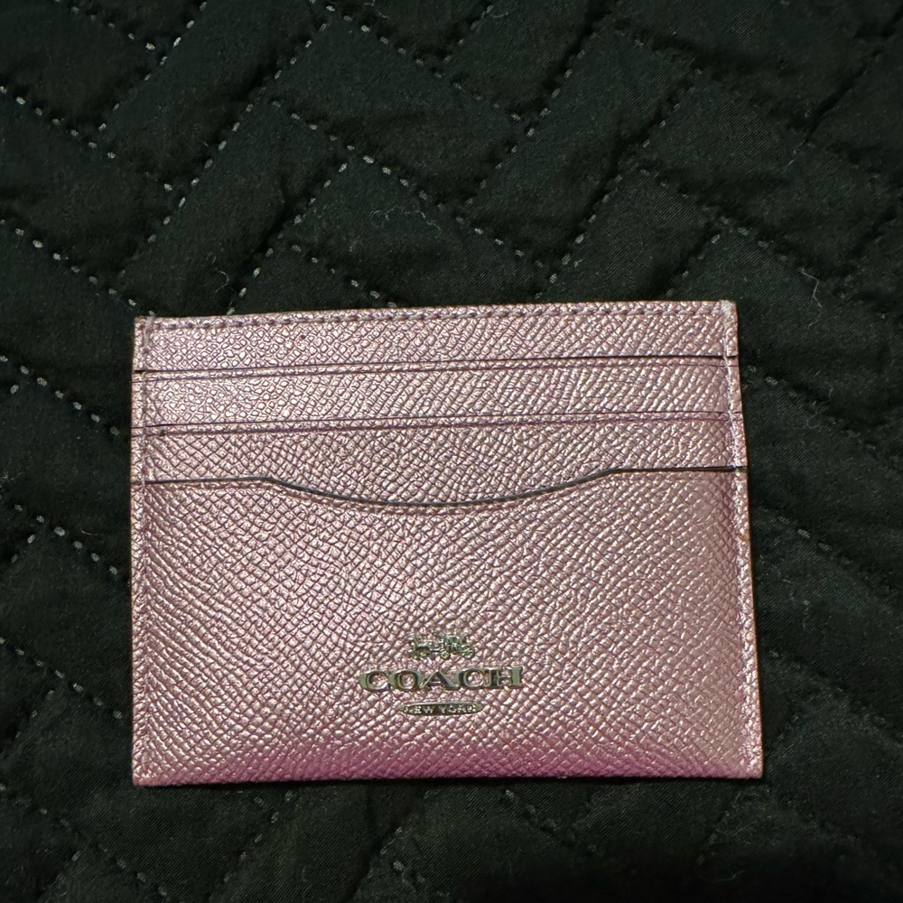 Slim Id Card Case - metallic lilac